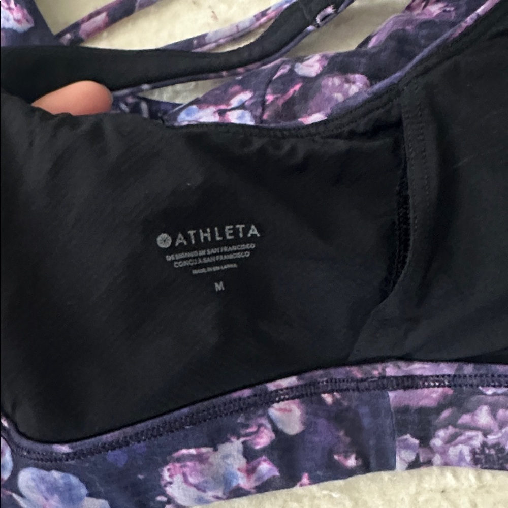 Athleta Exhale Printed Sports Bra D-DD - Picture 4 of 4